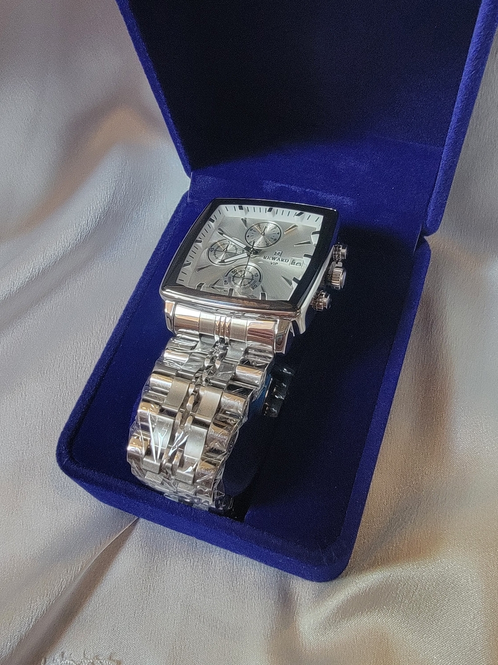 Silver Stainless Steel Men's Chronograph Watch Reward VIP NWT